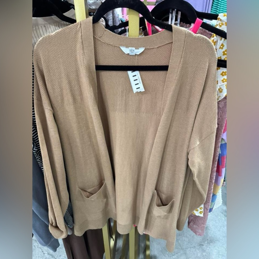 Women's Tan Sweater Cardigan